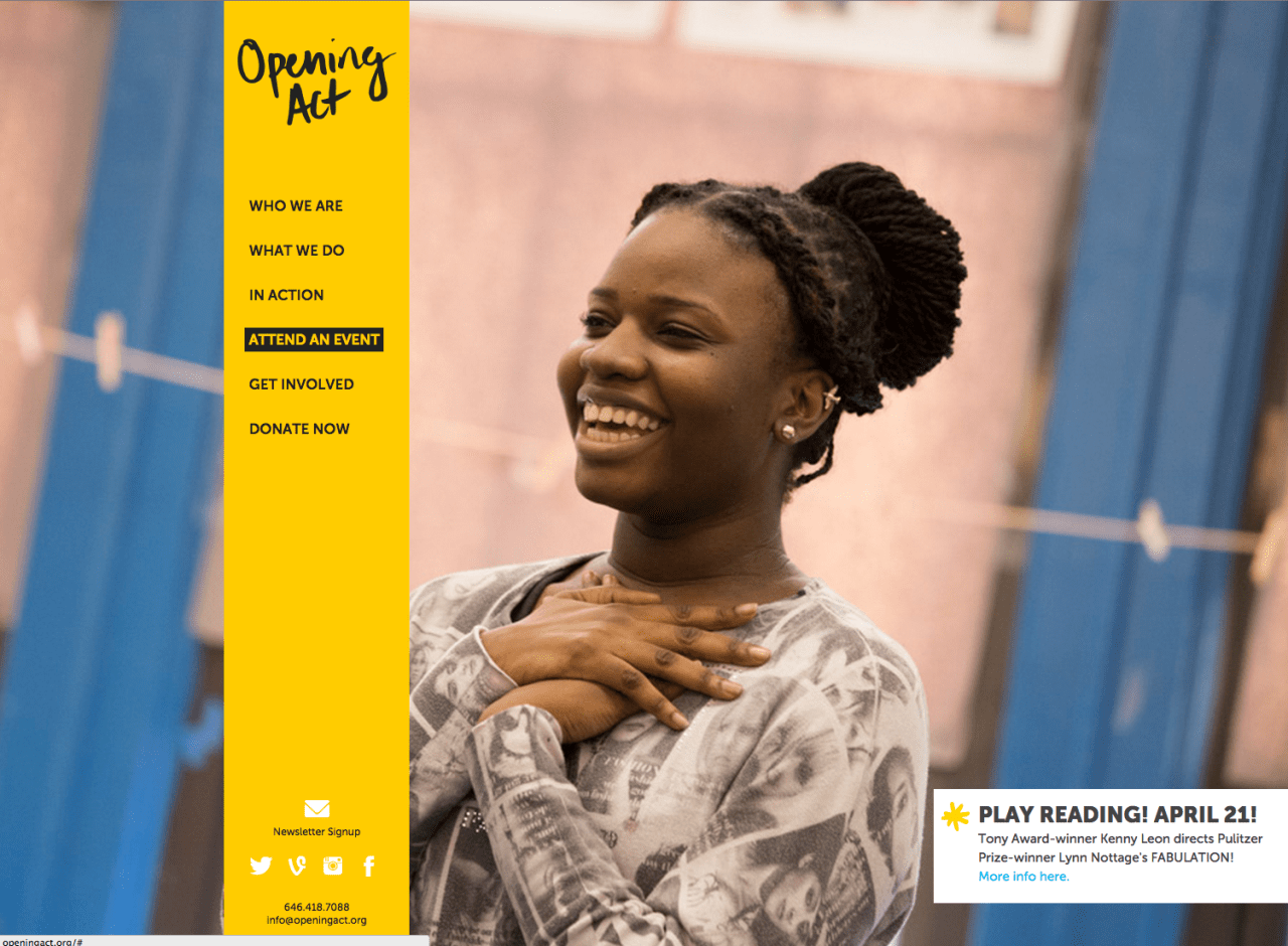 Opening Act Relaunches Website with New Photos by Nickol and&nbsp;Katzenstein